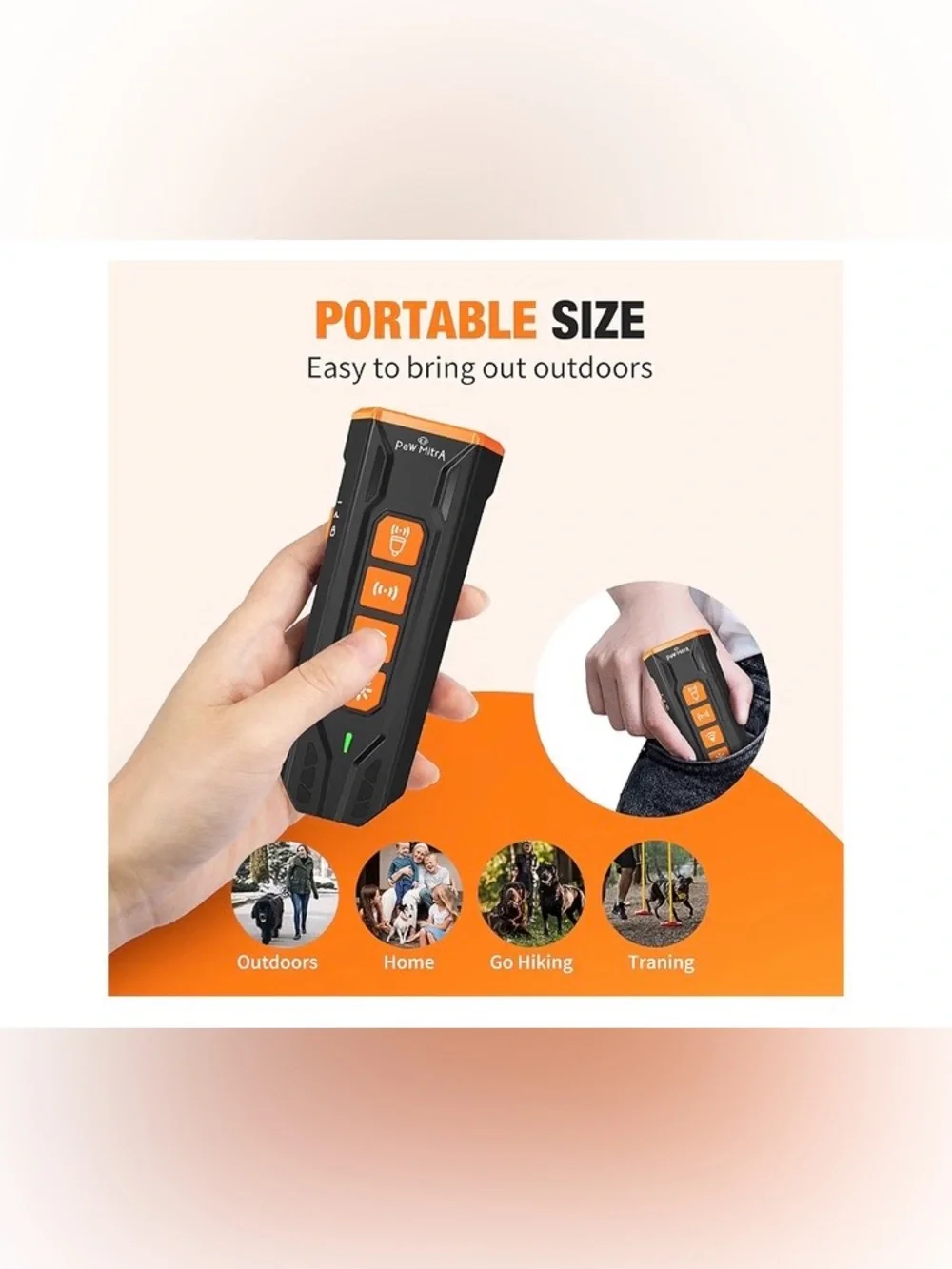 Dog Bark Deterrent Device | Rechargeable Ultrasonic Anti-Barking Trainer, SEALED